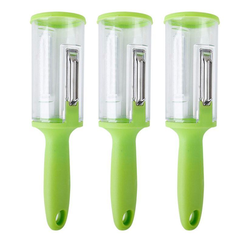 AEE4-Multifunctional Peeler, Kitchen Vegetable Peeler, Potato Peeler, Vegetable Peeler, Fish Scale Remover зелёный