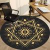 1pc Star Mandala Office Round Area Rug, Indoor Mat Suitable For Office, Under Office Chairs Bedroom Living Room Home Decor, Room Deco