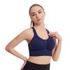 Damen Übergröße Stoßfest Geraffter BH Laufen Yoga Fitness Sport-BH Reißverschluss vorne