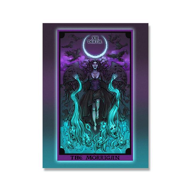 Nordic Abstrakte Die Gerechtigkeit Angst Tarot Wand Bilder Leinwand Malerei Urteil Sonne Teufel Poster Drucke Wohnzimmer Wohnkultur