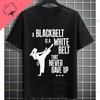 Unisex Funny Karate Graphic TShirt  Keep Training Until The Belt Turns Black Slogan Pure Cotton Shortsleeve Sports Tshirt