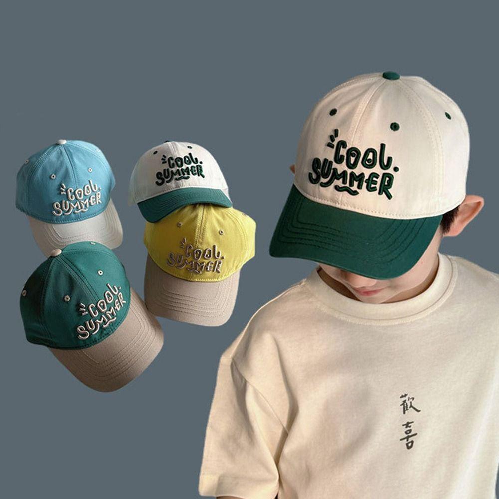 2-7 Years Adjustable Sun Hat Letter Embroidery Beach Cap Summer Kids Baseball Caps  Children