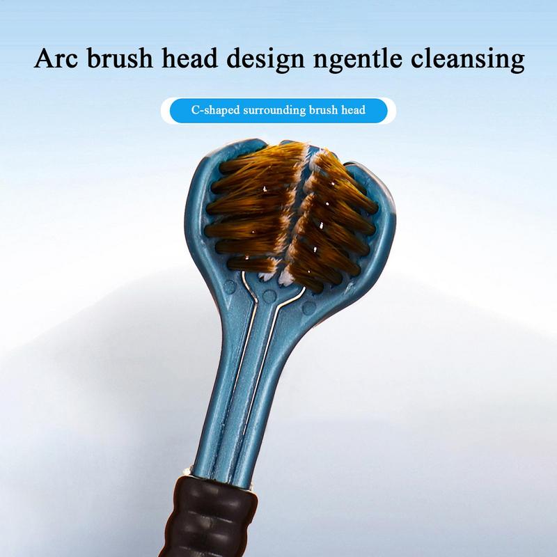 2pcs Three-Sided Toothbrush Adults Soft Bristles Tooth Brush V Shaped Teeth Whitening Brushes Household Oral Care Hygiene Tools