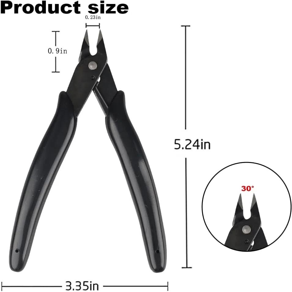 Hair Extension Pliers Keratin Bond Cutting Pliers Wire Flush Cutters Wire Clippers Nippers Hair Extension Tool with an Opening Spring Weft Extensions