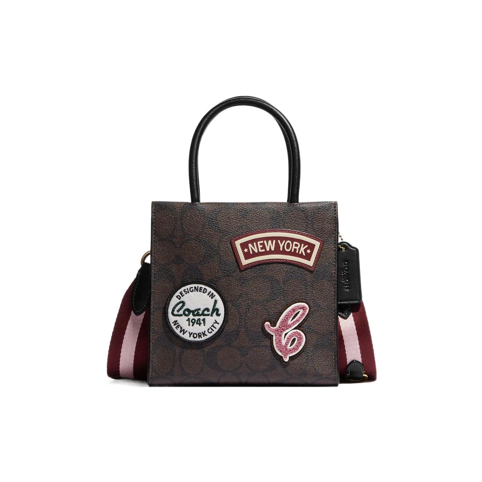 

Новые сумки COACH Cally из лоскутной коровьей спилковой кожи, сумка через плечо, сумка кроссбоди, мини, женские, темно-коричневый CE593-IMOSN 16.5*8.4*17.0CM