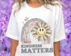 Kindness Matters T-Shirt, Retro Rainbow Sunflower, Inspirational Tee