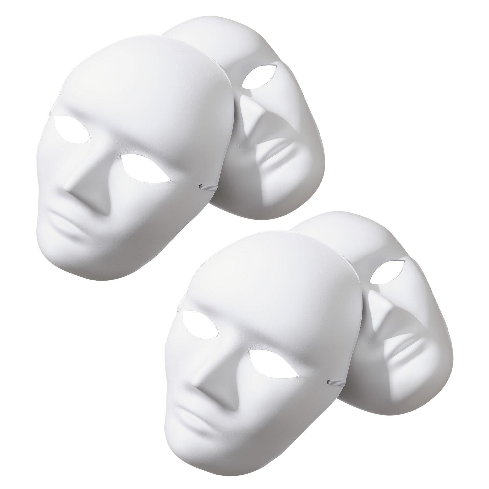 

4Pcs Blank Masks for DIY Painting Paper White Adult Size Decorate Halloween Costume Masquerade Party Paintable Mask