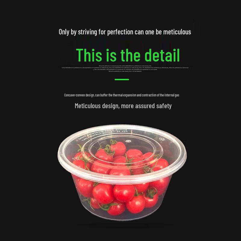 Disposable Round Transparent Food Containers