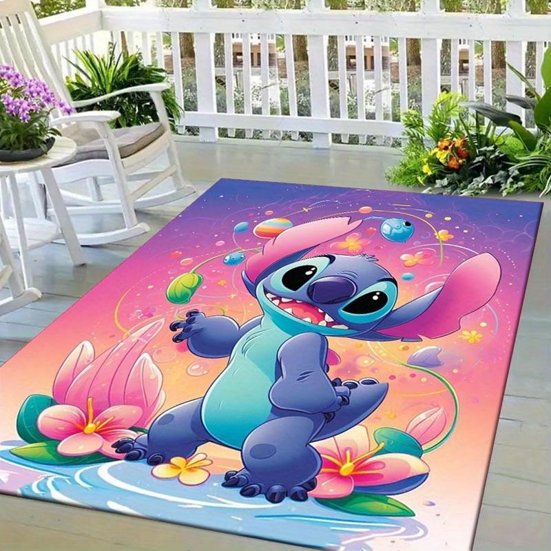 1pc Stitch Pattern Area Rug Soft Flannel Floor Mat for Living Room,Office,Bedroom and Carpet