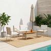 Garden Set Beige Poly Rattan