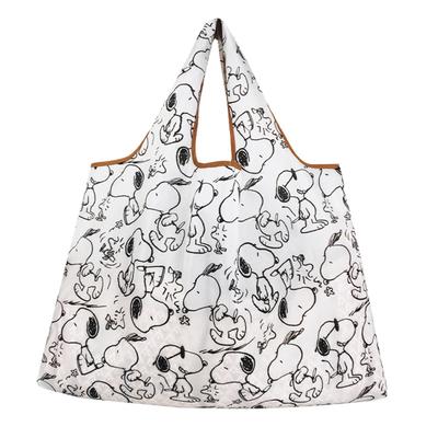 Bolsa Ecológica Dobrável Fofa com Personagem e Diversão de Anime e Grande Capacidade Sacola de Ombro para Compras Design de Presente, Lavável, Bolsa, Bolsa, Bolsa, (Branco)