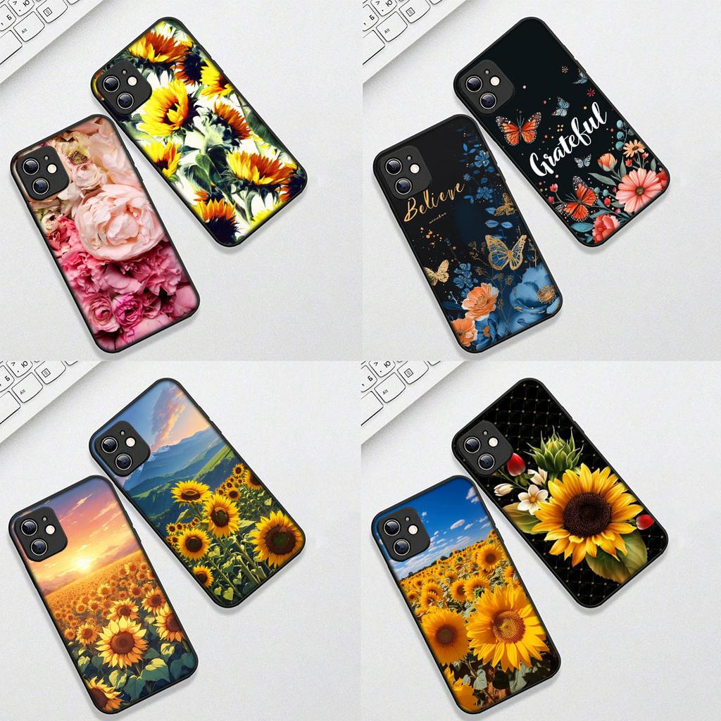 Sunflower Flower Peony for Samsung Galaxy Note 20 Ultra 10 8 9 S10 Plus Lite S8 A70 A24 A25 S10E A21S A37 A57 A51 A7 Phone Case