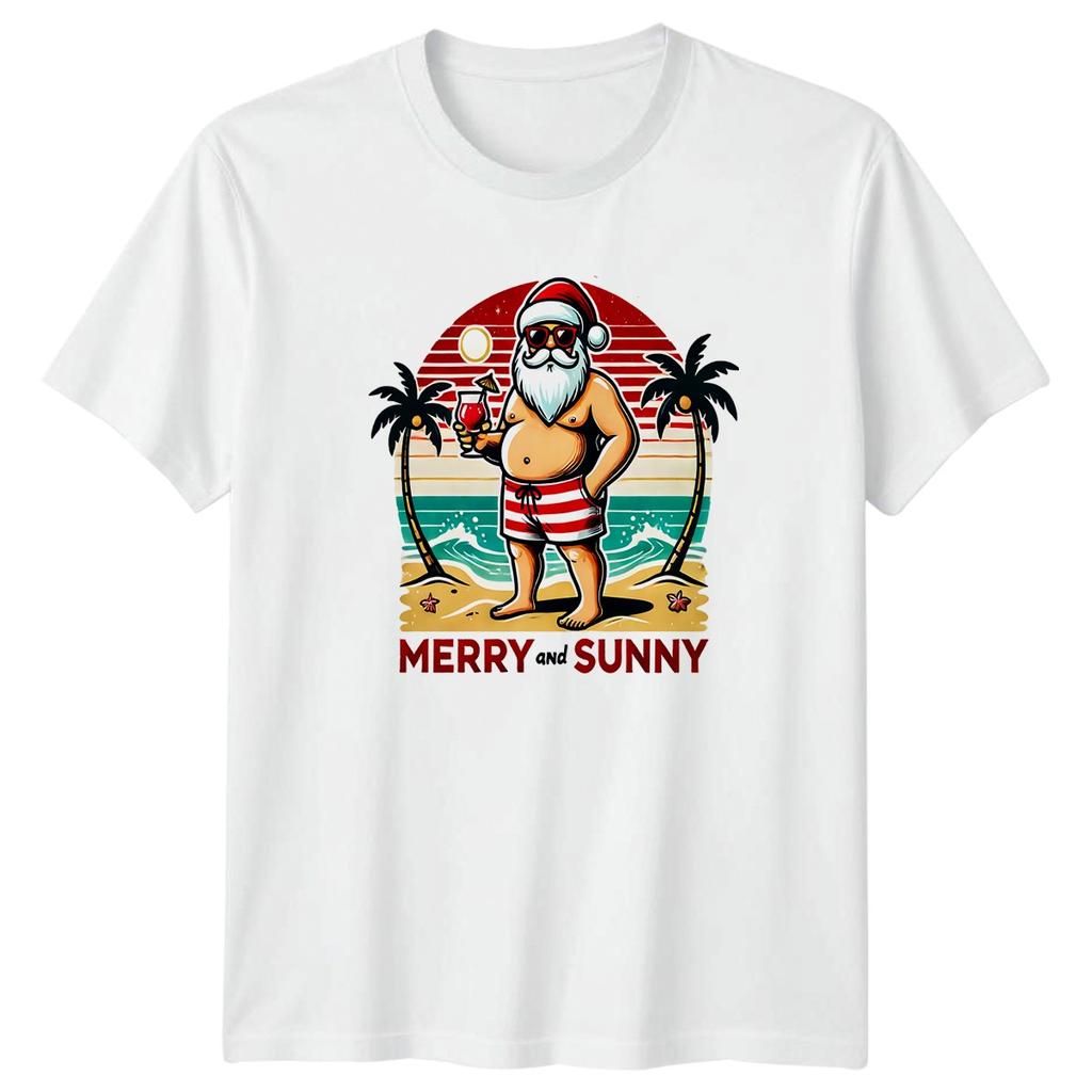 Merry And Sunny Unisexs TShirt Christmas In July Christmas Gift For Him