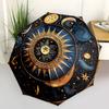 Sun, Moon-themed, Eight-ribbed, Self-folding Umbrella Is Suitable for Everyday Outdoor Use and Is An Ideal Gift for Friends and Family, As A