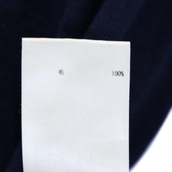 JIL SANDER NAVY wool Long sleeve V neck knit M Zen system sweater Women Used