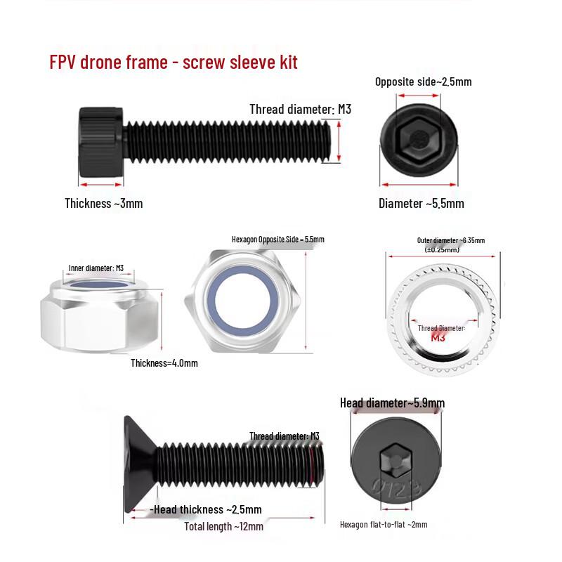 

Gub FPV Drone Frame Screw Kit