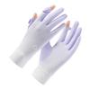 Ice silk gloves Thin women's summer outdoor riding driving touch screen full finger sunscreen shading light breathable gloves
