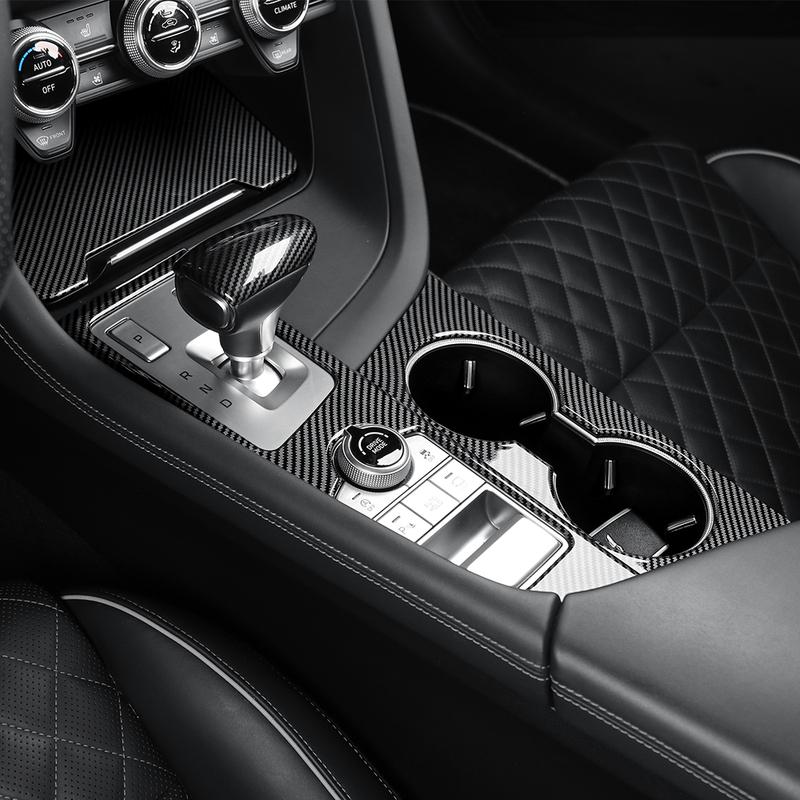 For Genesis G70 -2026 LHD Carbon Fiber Style ABS Gear Shift Panel Cover Trim Interior Upgrade Auto Styling Accessory Parts