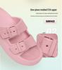 2025 Thick-Soled Double Buckle EVA Sandals: Step-On-Comfort for Couples, Women, Indoor/Outdoor Use