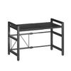 Kitchen Shelves with 6 Hook Microwave Stand Baker’s Rack Telescopic Adjust Layer Height Shelf Storage Count Cutting Board Holder