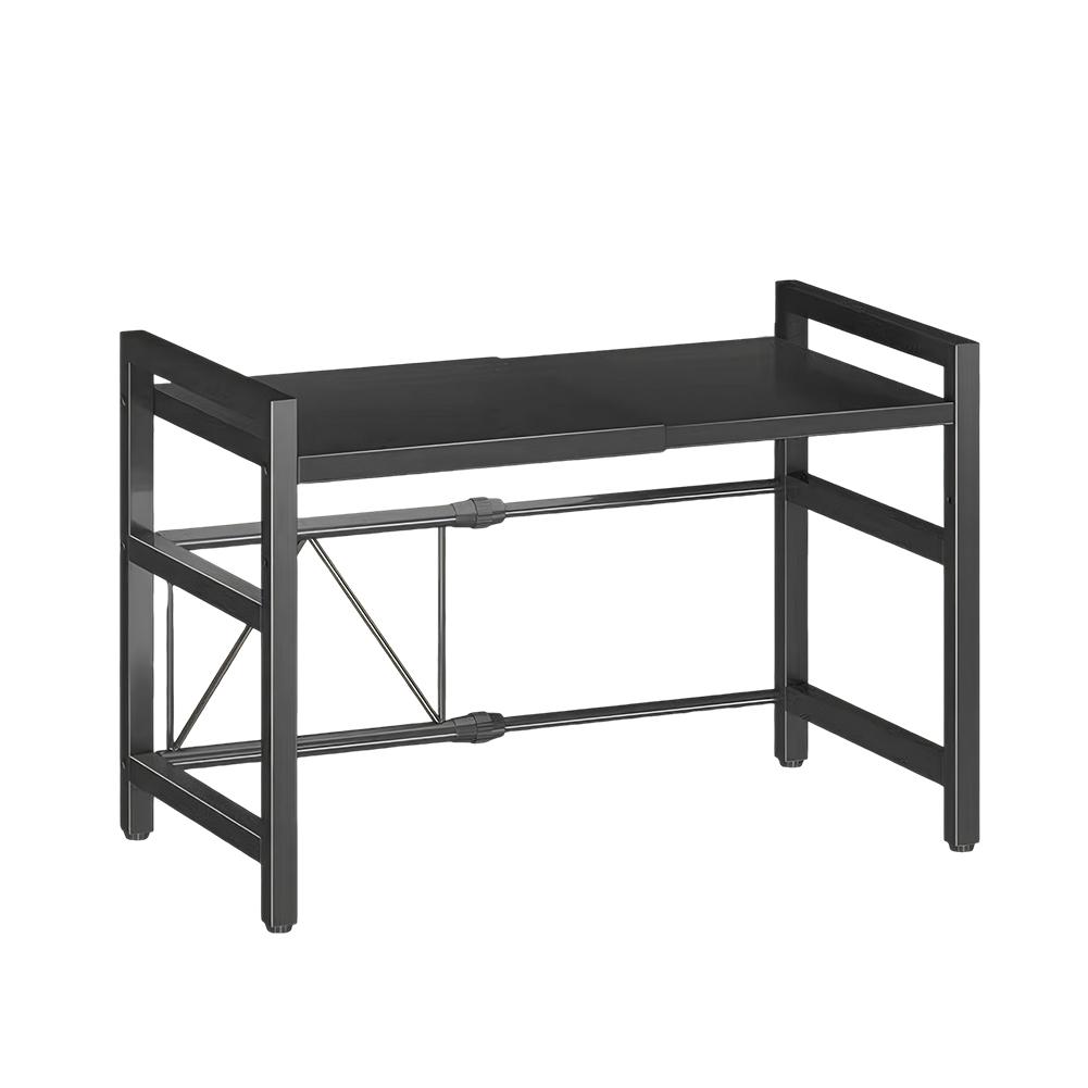 

Kitchen Shelves with 6 Hook Microwave Stand Baker’s Rack Telescopic Adjust Layer Height Shelf Storage Count Cutting Board Holder світло-сірого кольору