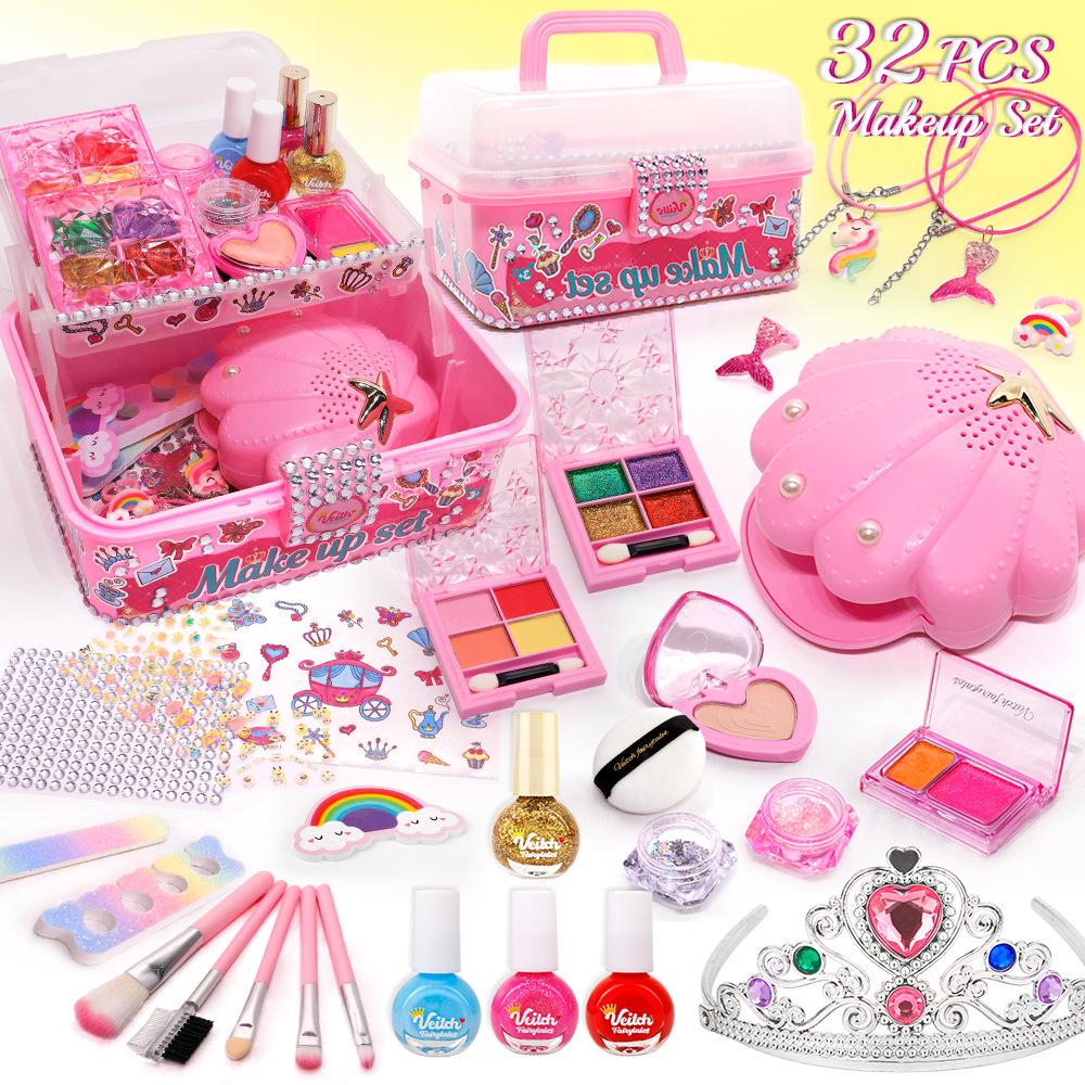 

Princess Dress-Up Handbag & Manicure Set for Girls – Jewelry and Makeup Playhouse Toy