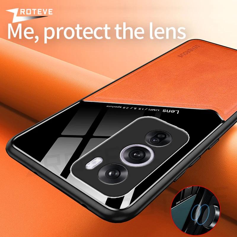 For Reno12 Case Zroteve PU Leather Car Magnetic Hard PC Cover For OPPO Reno 12 11 Pro 12F 11F Reno11 Reno12 F Phone Cases