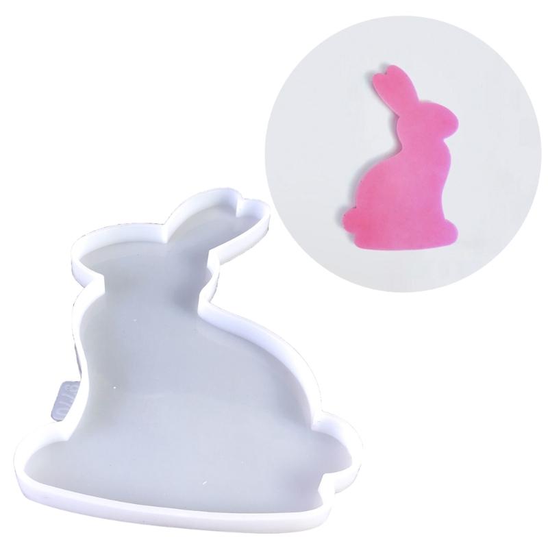 Stampo in Silicone Coniglio di Pasqua Stampo in Resina Decorazione da Parete Fatto a Mano Fai da Te Creazione di Gioielli Stampo in Resina Epossidica Decorazione per la Casa