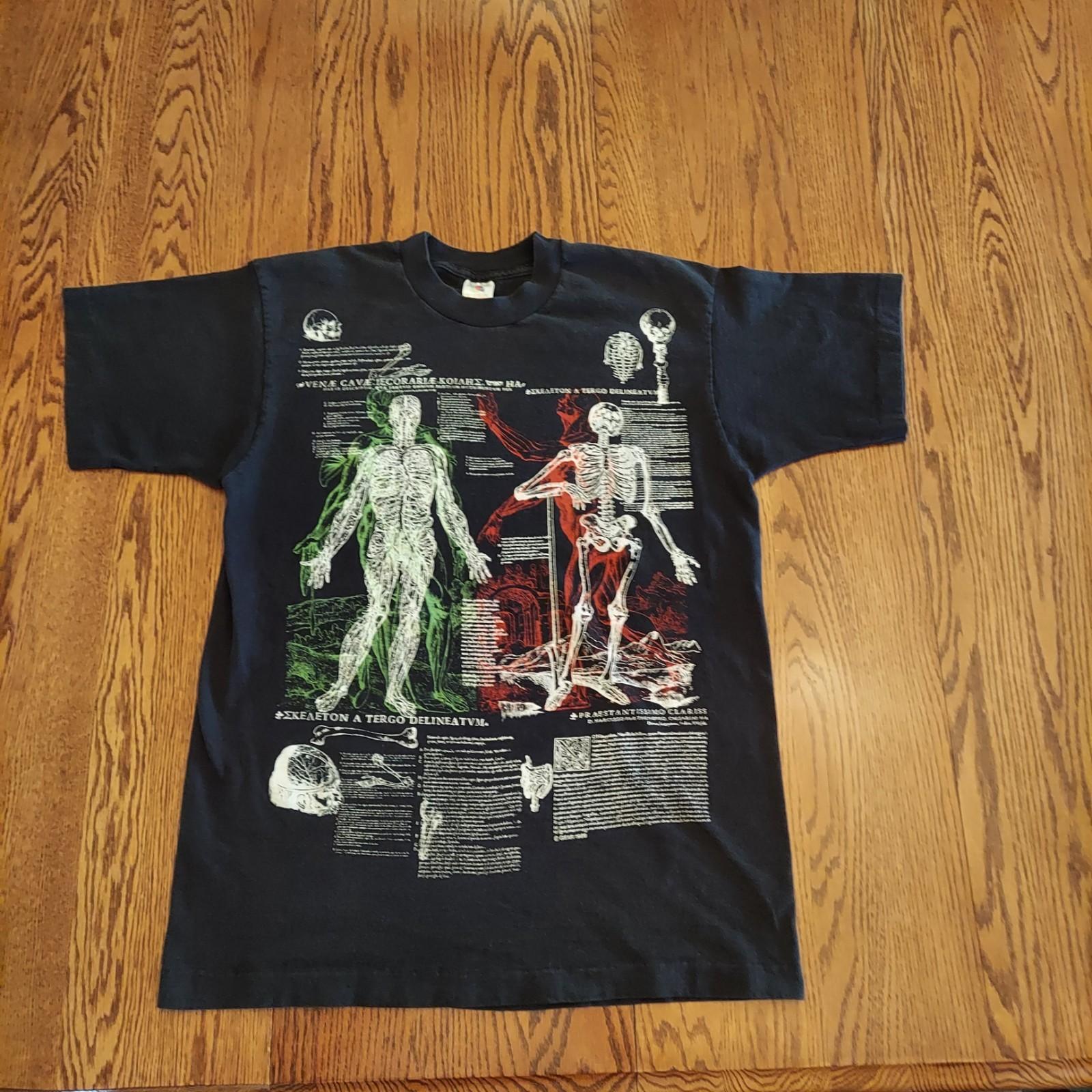 VTG 80s Anatomical Skeleton Anatomy T-Shirt Adult Large Unisex T-Shirt S