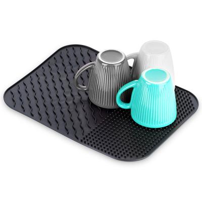 Dish Drying Mat Kitchen Rack Drainer Pots and Cups