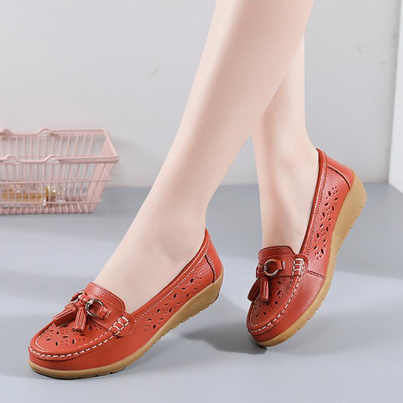 Mode Trendy Zachtzool Enkele Schoenen 2024 Zomerstijl Hol Uit Ademend Veelzijdig Sleehak Casual Laag Uitgesneden Dames Schoenen