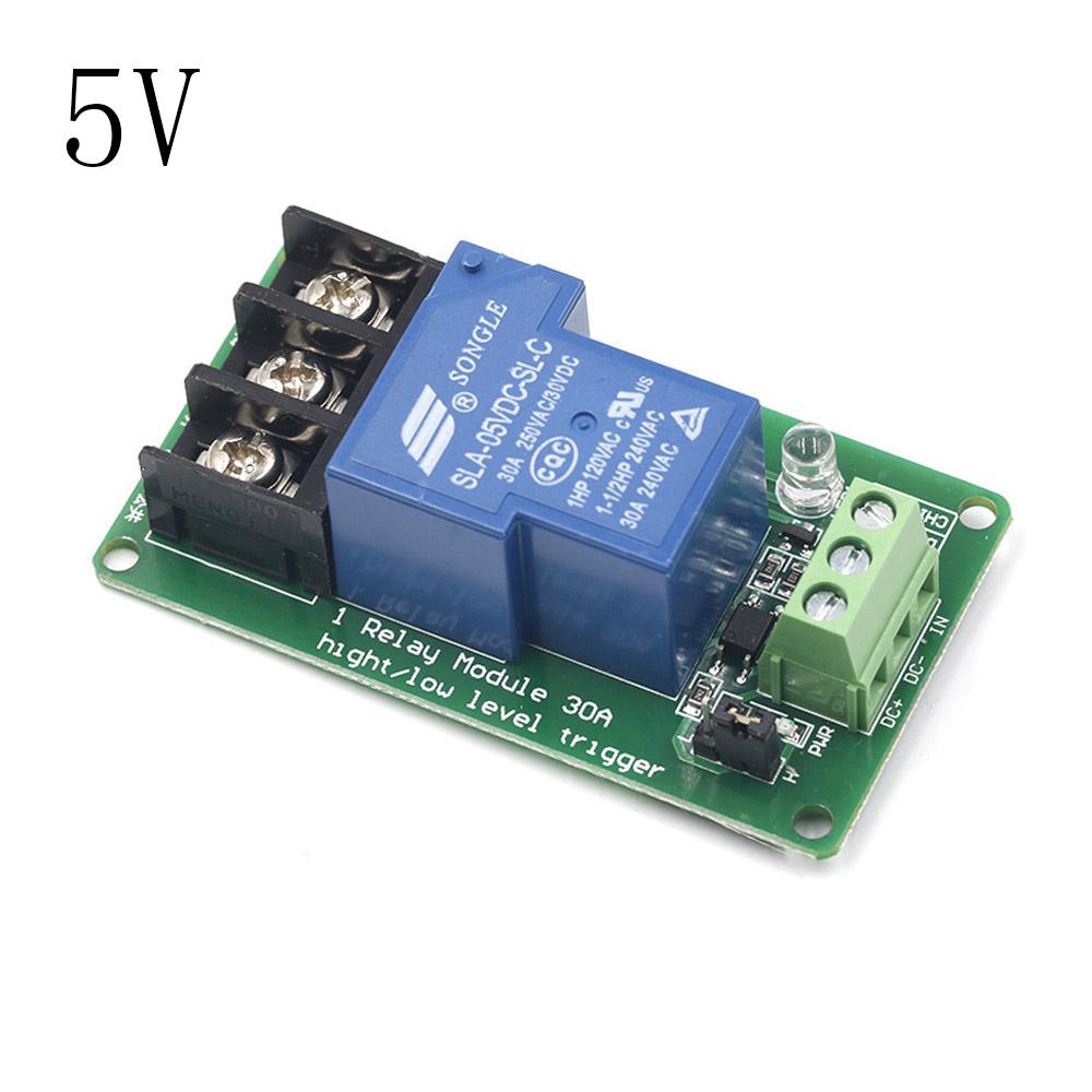1 Channel Relay Module 30A With Optocoupler Isolation Supports High And Low Trigger Relay Switch 5mA Static Current 5V 12V 24V 