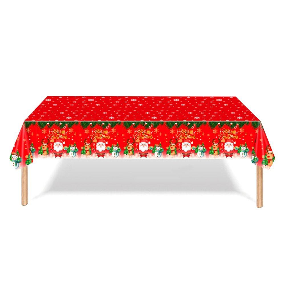 137x274cm Decor de masă de Crăciun Veselă de Crăciun de unică folosință Față de masă de Crăciun Anul Nou 2024