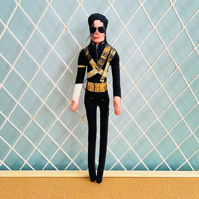 10 Stylów Miękka Wypchana Lalka Pluszowa Michael Jackson Zestaw Wiele Klasycznych Kostiumów Scenicznych Długi Design Na Ozdobę Fani Muzyki
