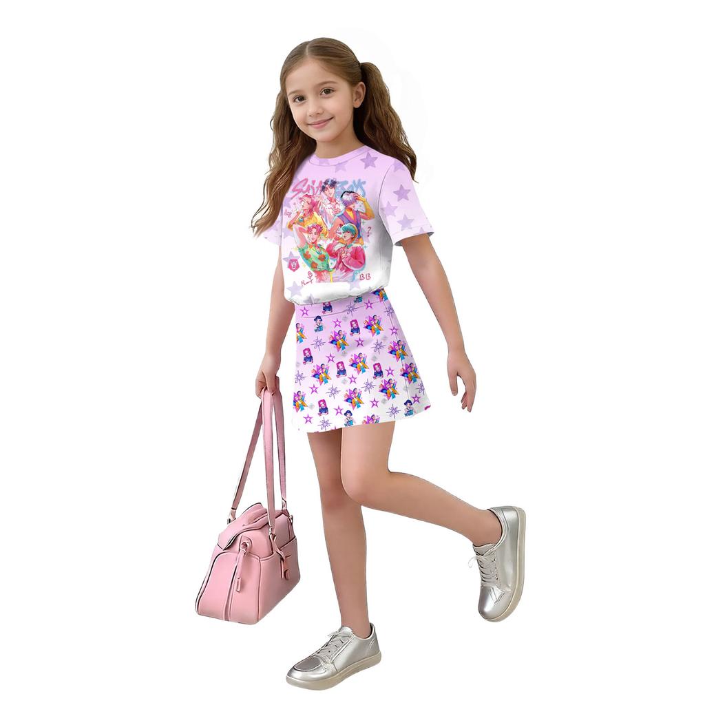 Infant Newborn Baby Girls Boys Loose Print T-shirt+Pants Print Outfits Set