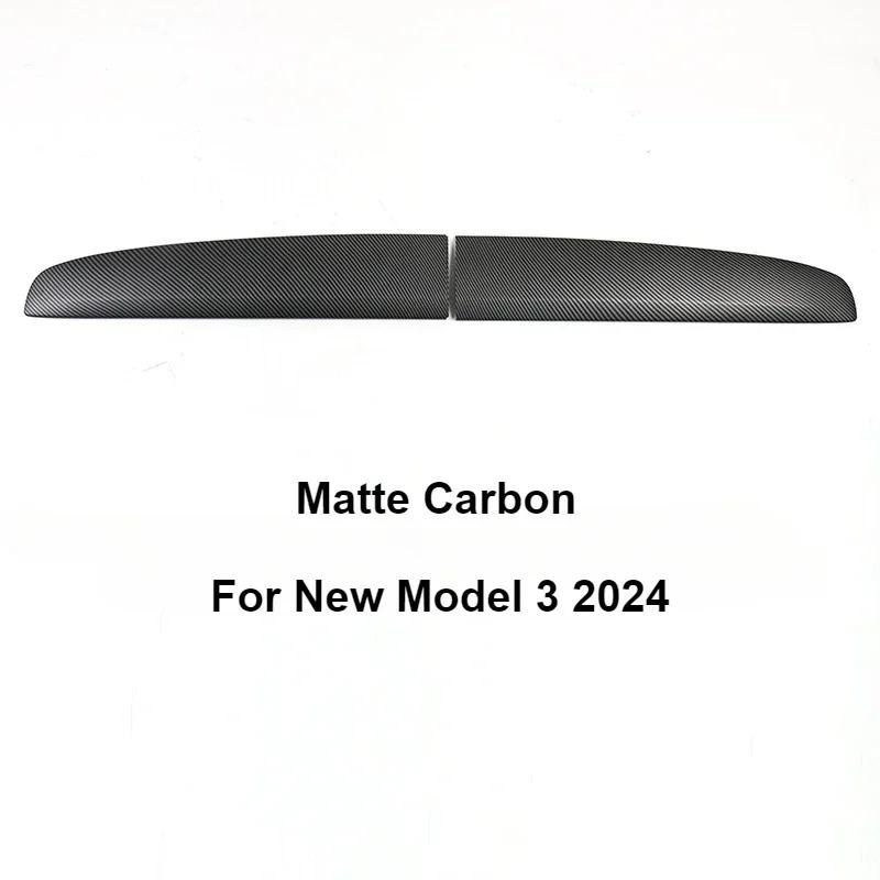Dashboard Panel for Tesla Model 3 Highland Air Vents White Interior Decorative Shell Cover Sticker Trim Carbon Car Modifications