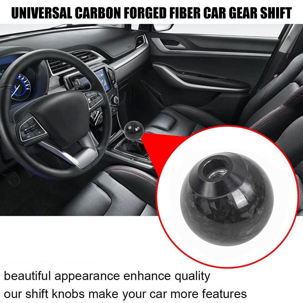 Universal Car Carbon Fiber Manual Gear Shift Knob Stick Shifter Knobs Shape Lever MT AT Gearstick Cylindrical Y2Q2