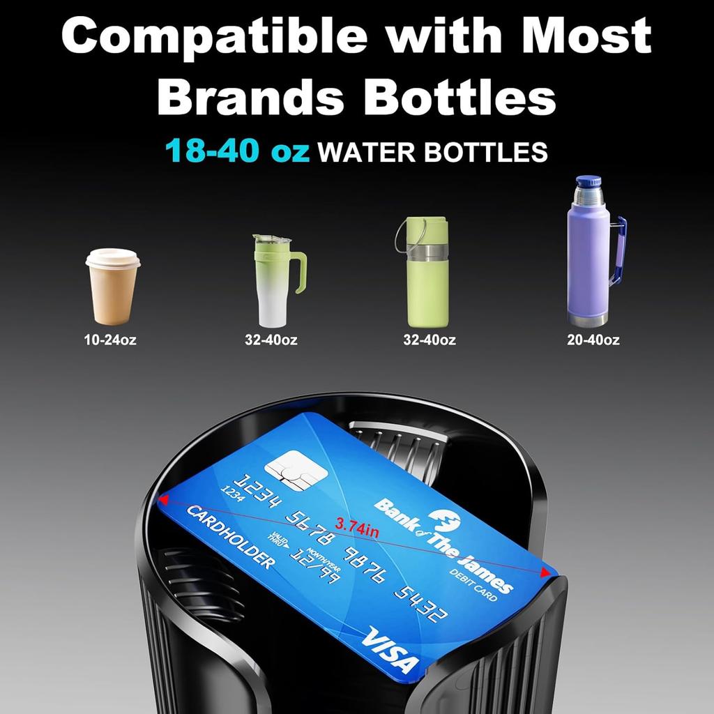 Car Cup Holder Expander with Adjustable Offset Base, All Purpose Cupholder Extender for car with Expandable, Univeral for Most Popular Large Travel