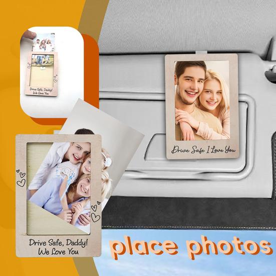 Sun Visor Photo Frame Car Picture Holder Car Visor Clip Personalized Car Interior Decoration Family Photos Gifts