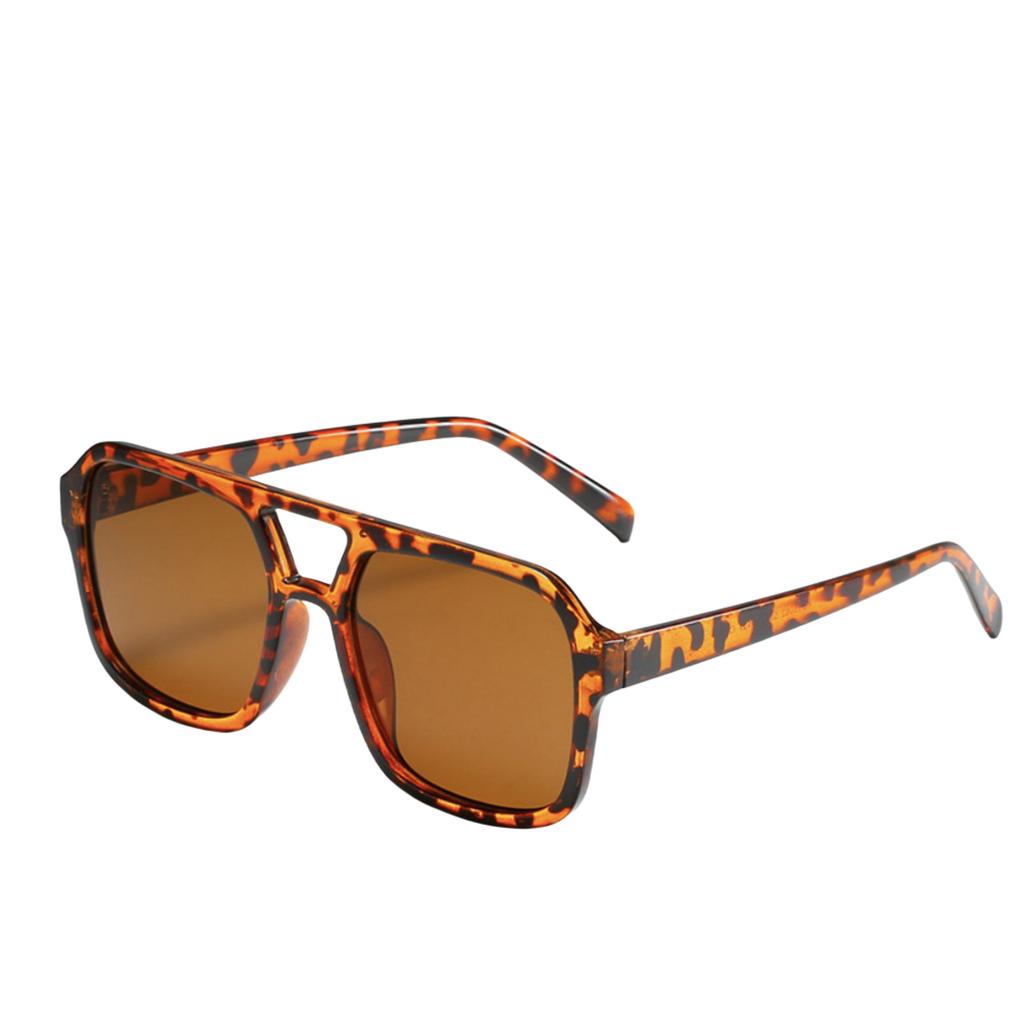 Trendy Korean Style Square Sunglasses Double Beam UV Resistant High End Adult Fashion Eyewear