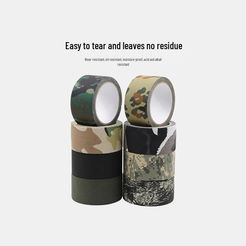 Camouflage Self-Adhesive Cloth Tape - Insulating & Waterproof