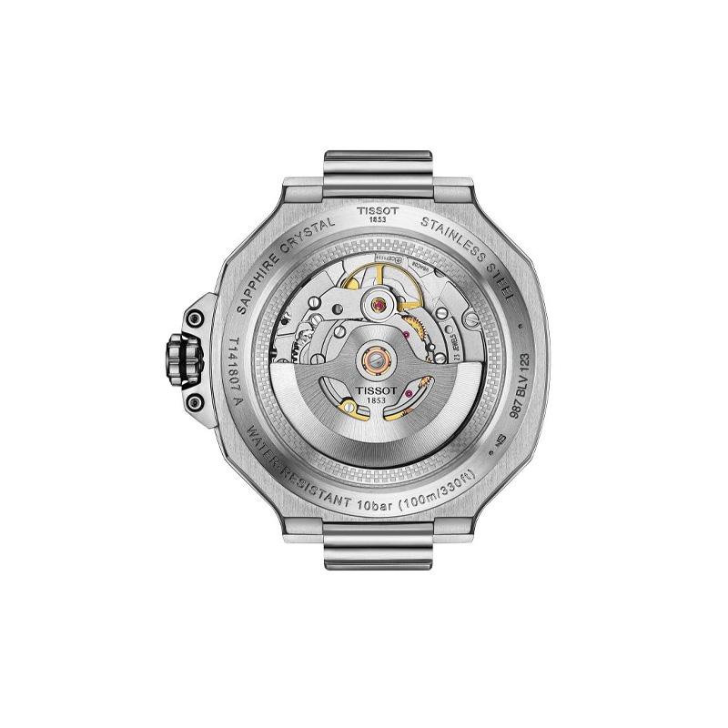 TISSOT Automatic Mechanical Movement 100m Water Resistance Men's Watches Watch 41mm Black Dial Steel Watch Case T1418071705100