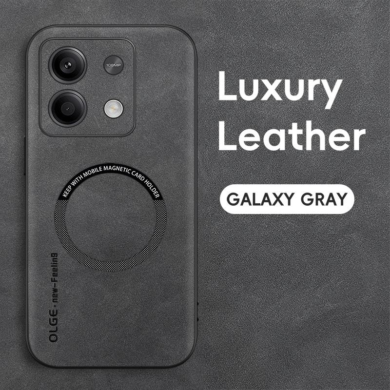 Leather Magnetic Phone Case For Xiaomi Redmi Note 13 Pro 5G Sheepskin Matte Back Cover Redmi Note 12 Pro Plus K70E Turbo 3 Cases