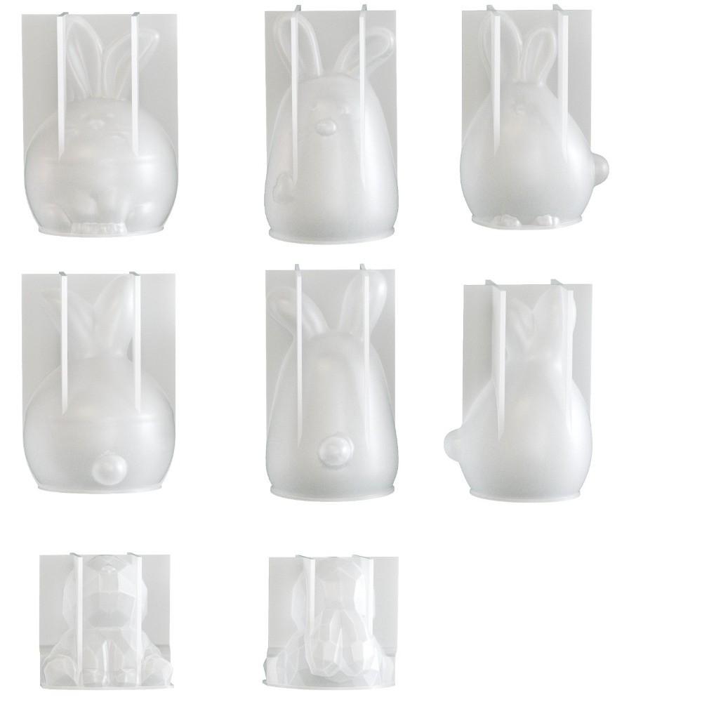 DIY Crafts 3D Rabbit Mold Non-Stick Rabbit Candle Mold Easter Bunny Silicone Mold Gift Creating