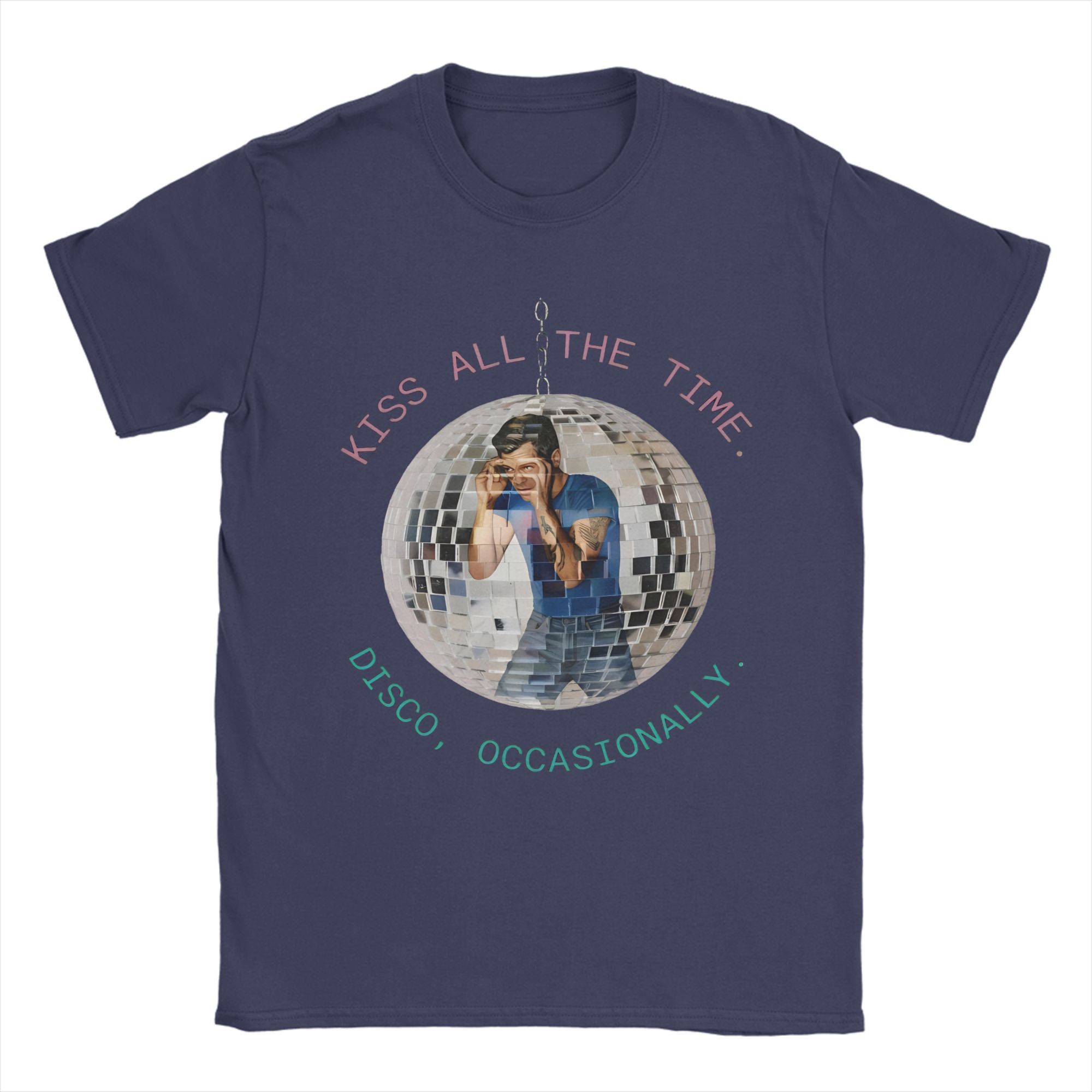 

Harry Styles Kiss All The Time Disco Singer T Shirts Mens Pure Cotton Funny TShirts O Neck Tees Short Sleeve Tops Printed 4XL