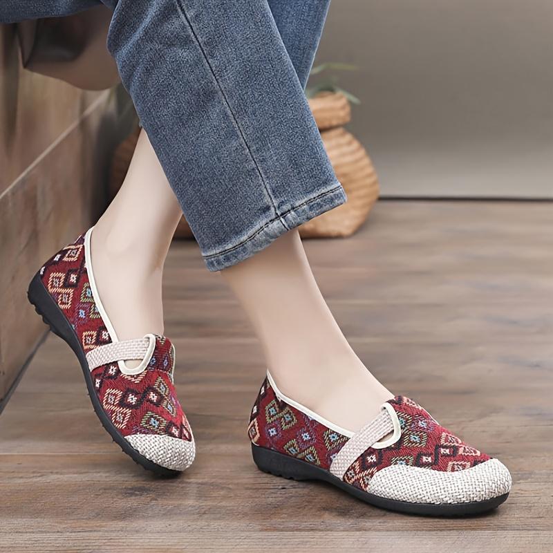 [Нескользящая повседневная обувь] Дышащая нескользящая женская летняя повседневная обувь, удобная мягкая модная обувь 35 красный