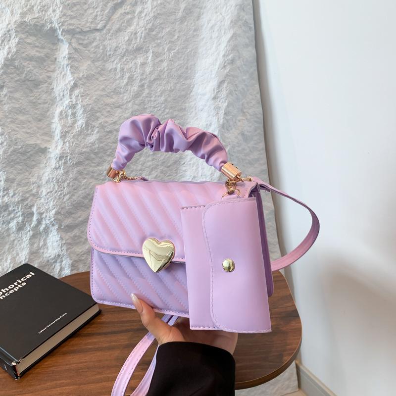 Textured women's bag hand commuting simple new 2025 messenger bag small square bag fashion casual personality popular shoulder bag