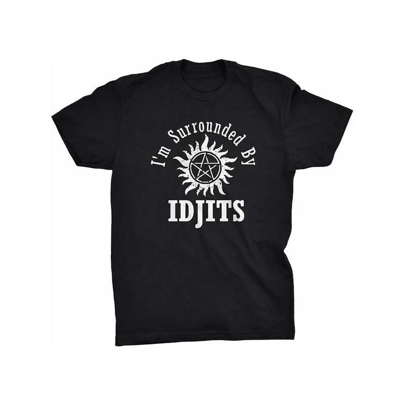Men s Supernatural Idjits Bobby Graphic T-Shirt - 100% Cotton Short Sleeve XS