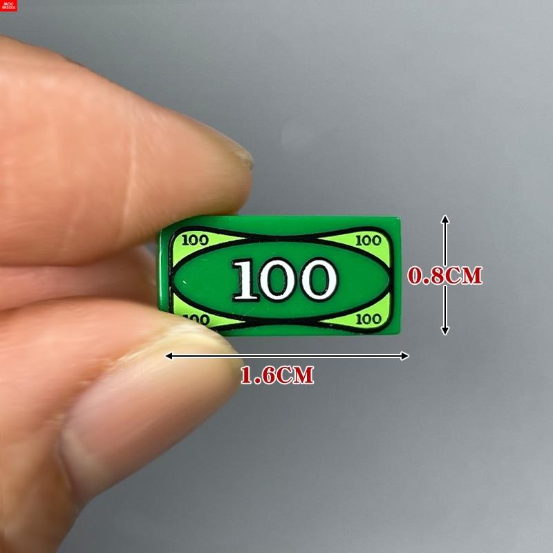 Non-Toxic Moc Bricks Utensil Ingot Bar Dollar Coin Money Gold Silver Painted Gold Gem Treasure Box 99563 Building Blocks Children'S Toys