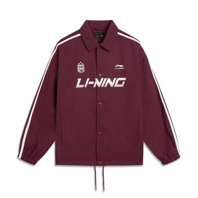 Li-Ning Comfortable Simple Versatile Letter Stripe Brand Logo Polo Neck Casual Loose Jacket Unisex Jackets AJDV275-3
